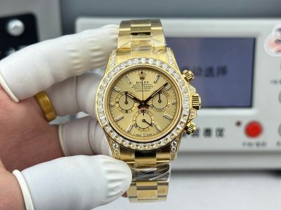 N Factory Rolex Daytona Dandong 7750 Movement 40*12.2mm 904L Steel All-Gold Watch
